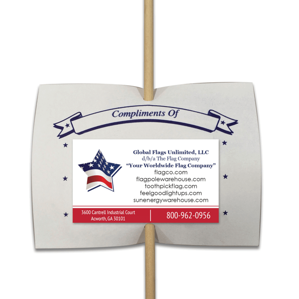 Global Flags Unlimited Compliments Cards Pack of 100 205617